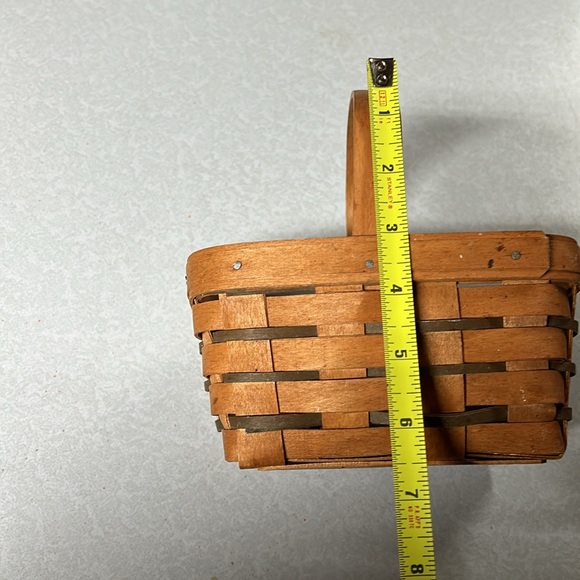 VTG Longaberger Small Market Basket with Green Weave - Picture 12 of 12